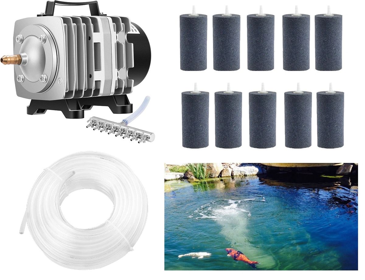 115v Fish tank, Aquarium, Fish Farm with 12 air Stones / Diffusers Pond